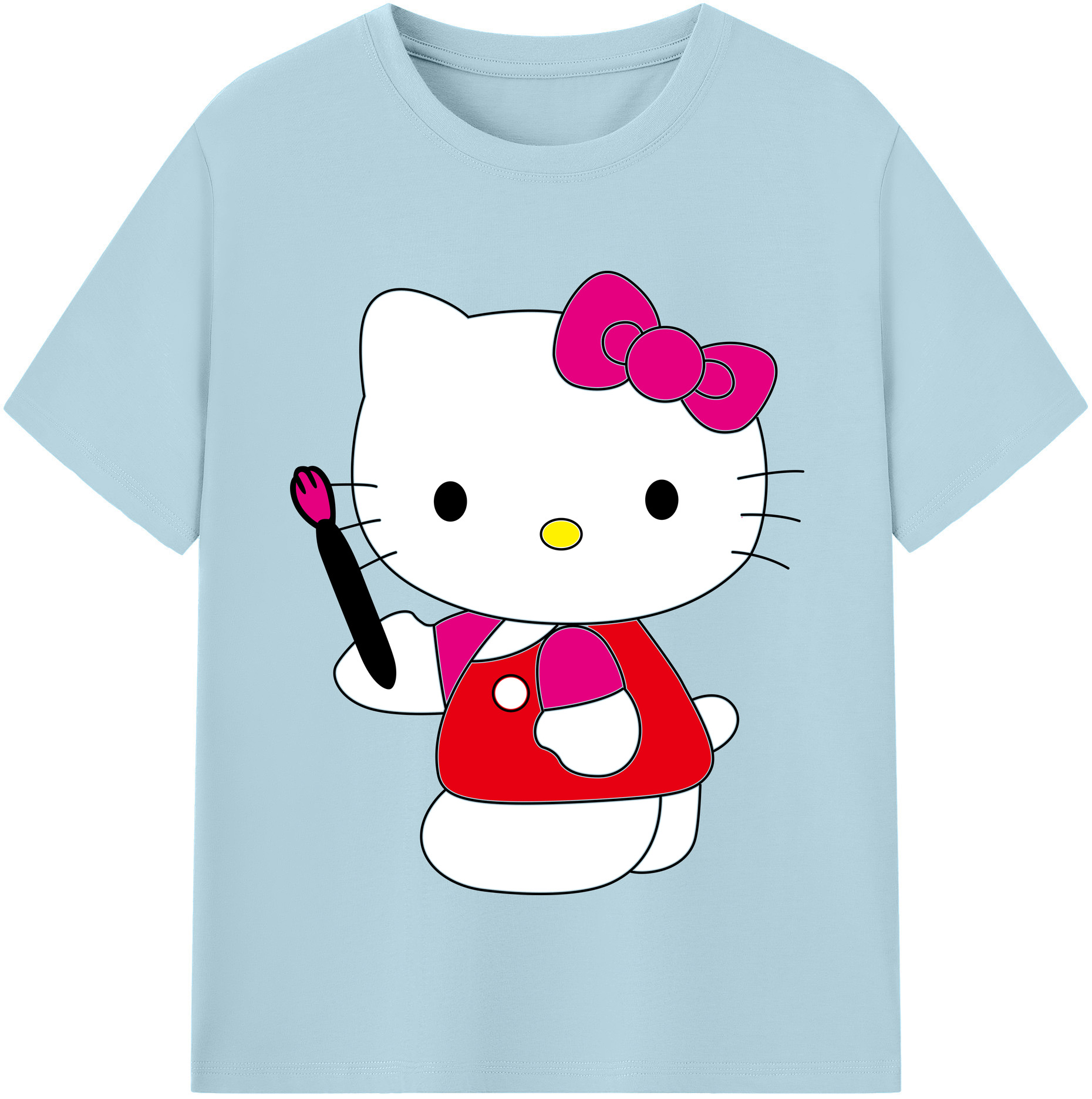 （画像用） Hello Kitty ハローキティ 綿100％半袖Tシャツ（フロントプリント）
